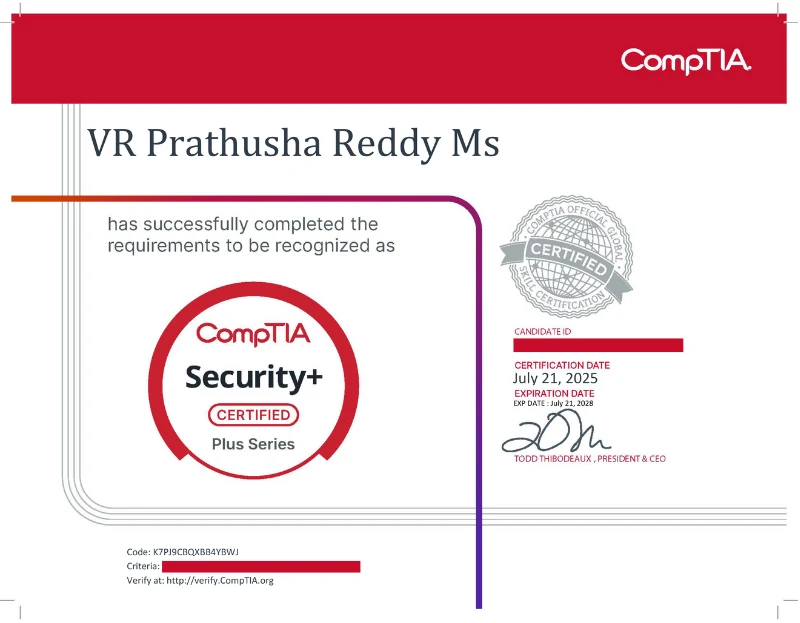 CompTIA Certificate 7